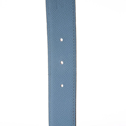 Hermes Epsom 32mm Matte H Belt 90 Rouge De Coeur Bleu Du Nord 4 of 5