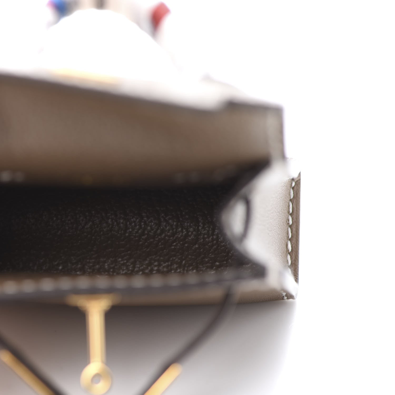 Hermes Tadelakt Mini Kelly Twilly Bag Charm Etoupe 4 of 7