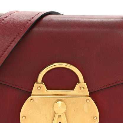 Prada Antic Soft Padlock Shoulder Bag Granato 8 of 10