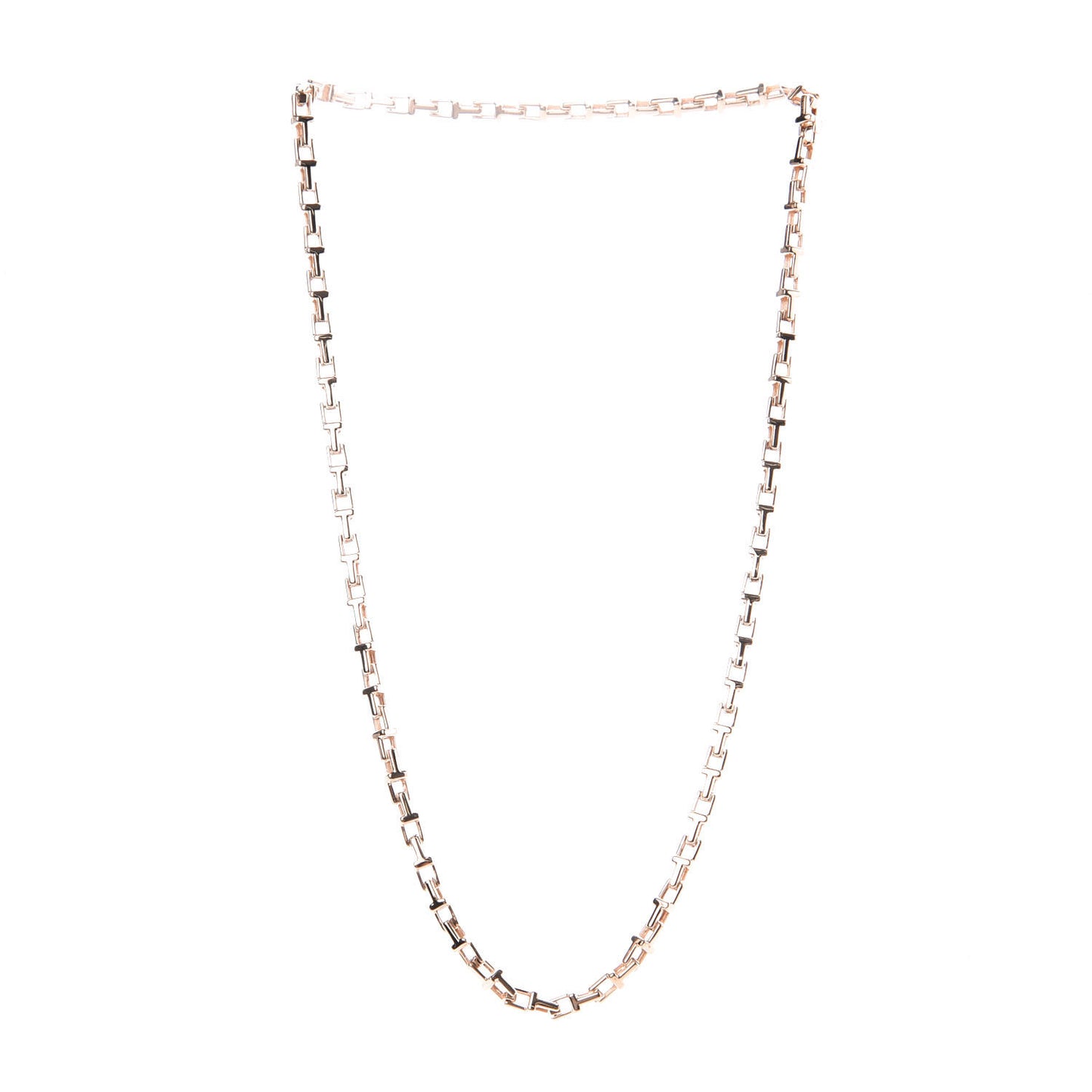 18K Rose Gold T Narrow Chain Necklace