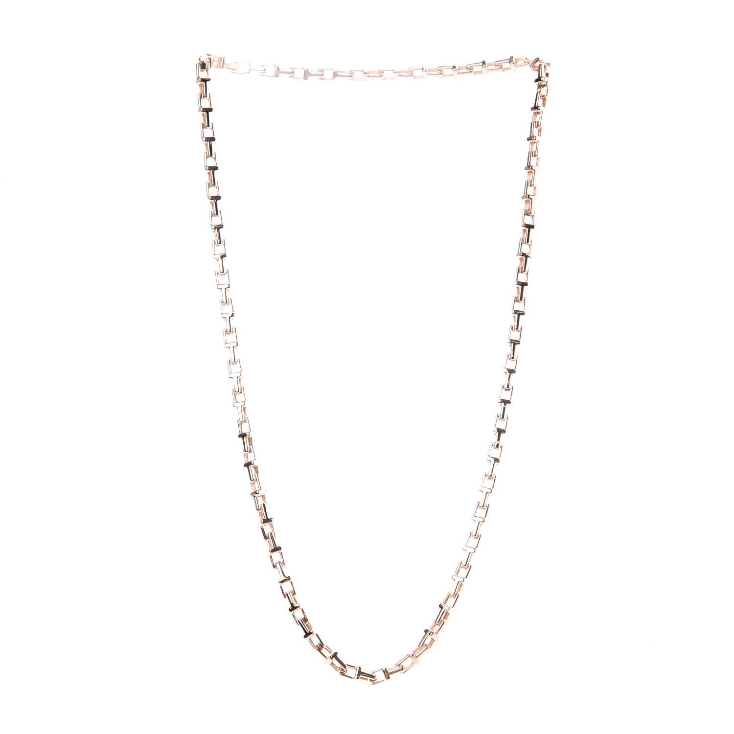 Tiffany 18K Rose Gold T Narrow Chain Necklace 3 of 6
