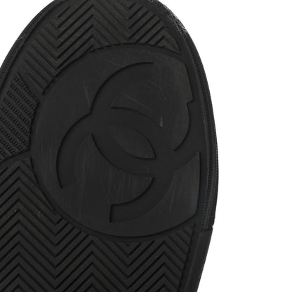 Chanel Fabric Womens Logo Sneakers 37 Black White 6 of 10