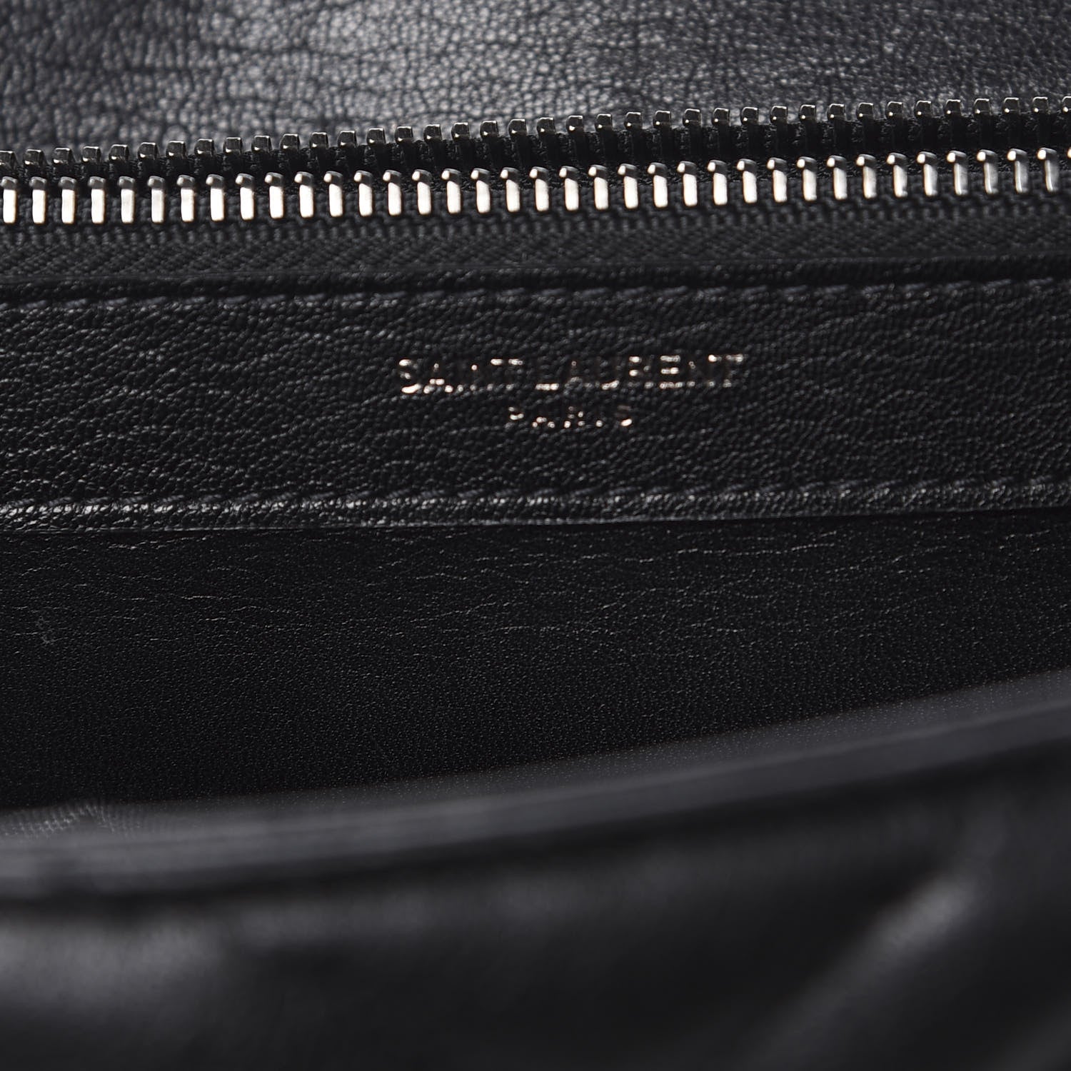 Saint Laurent Sheepskin Matelasse Chevron Monogram Large College Satchel Black 10 of 11