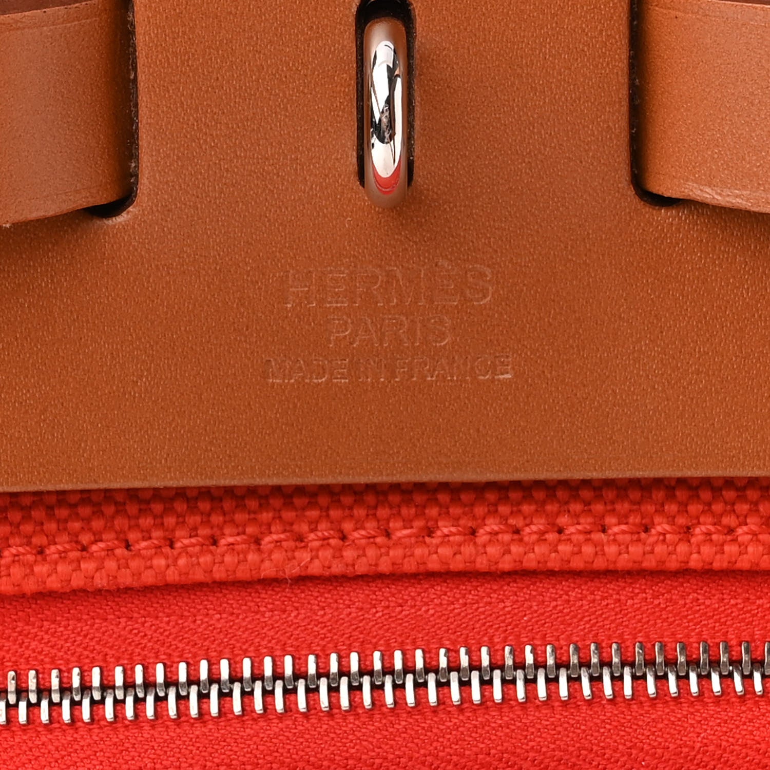 Hermes Vache Hunter Toile Herbag Zip 31 PM Capucine Fauve 7 of 12