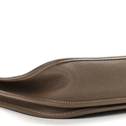 Hermes Taurillon Clemence Evelyne III PM Etoupe 8 of 9