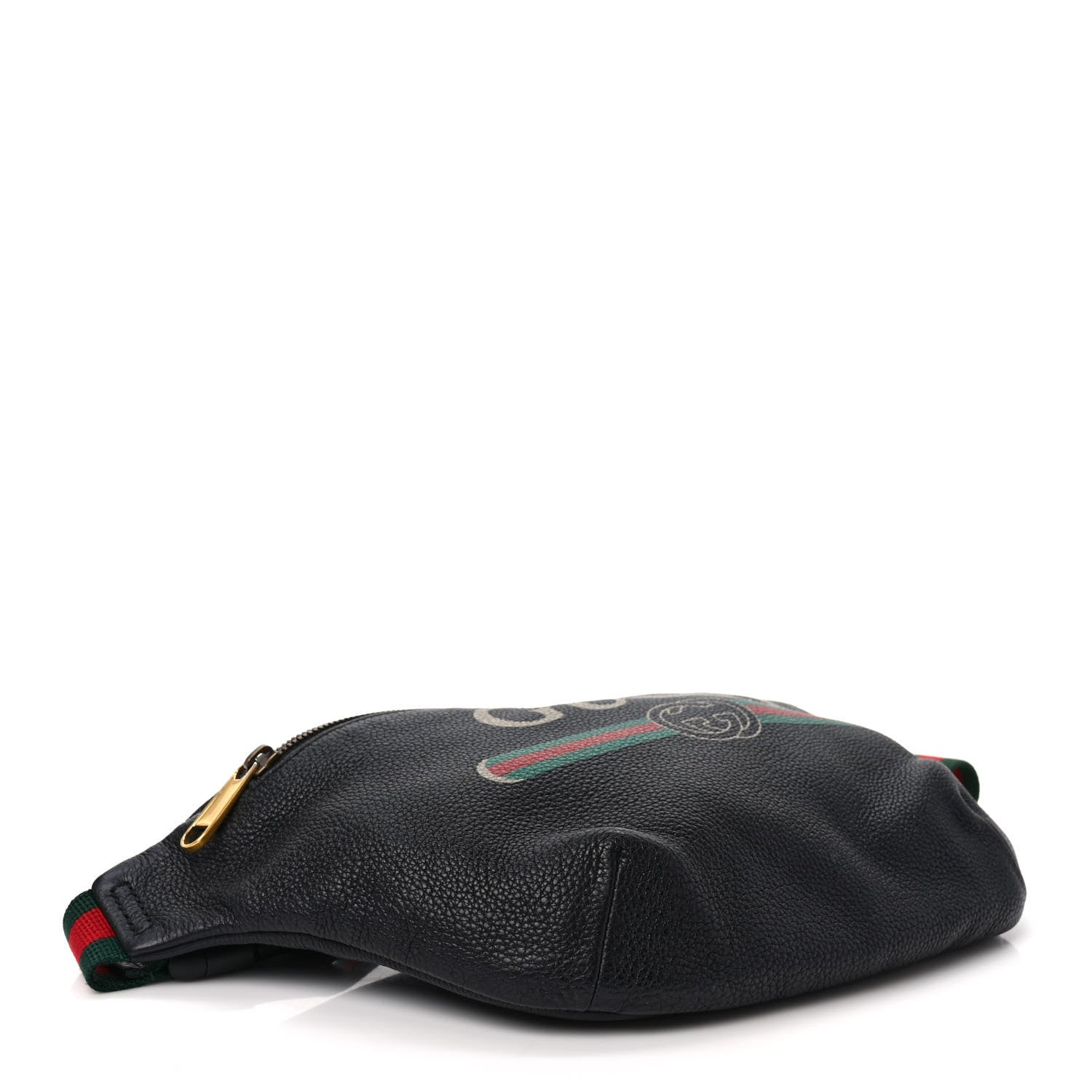 Gucci Grained Calfskin Logo Belt Bag Black 4 of 9