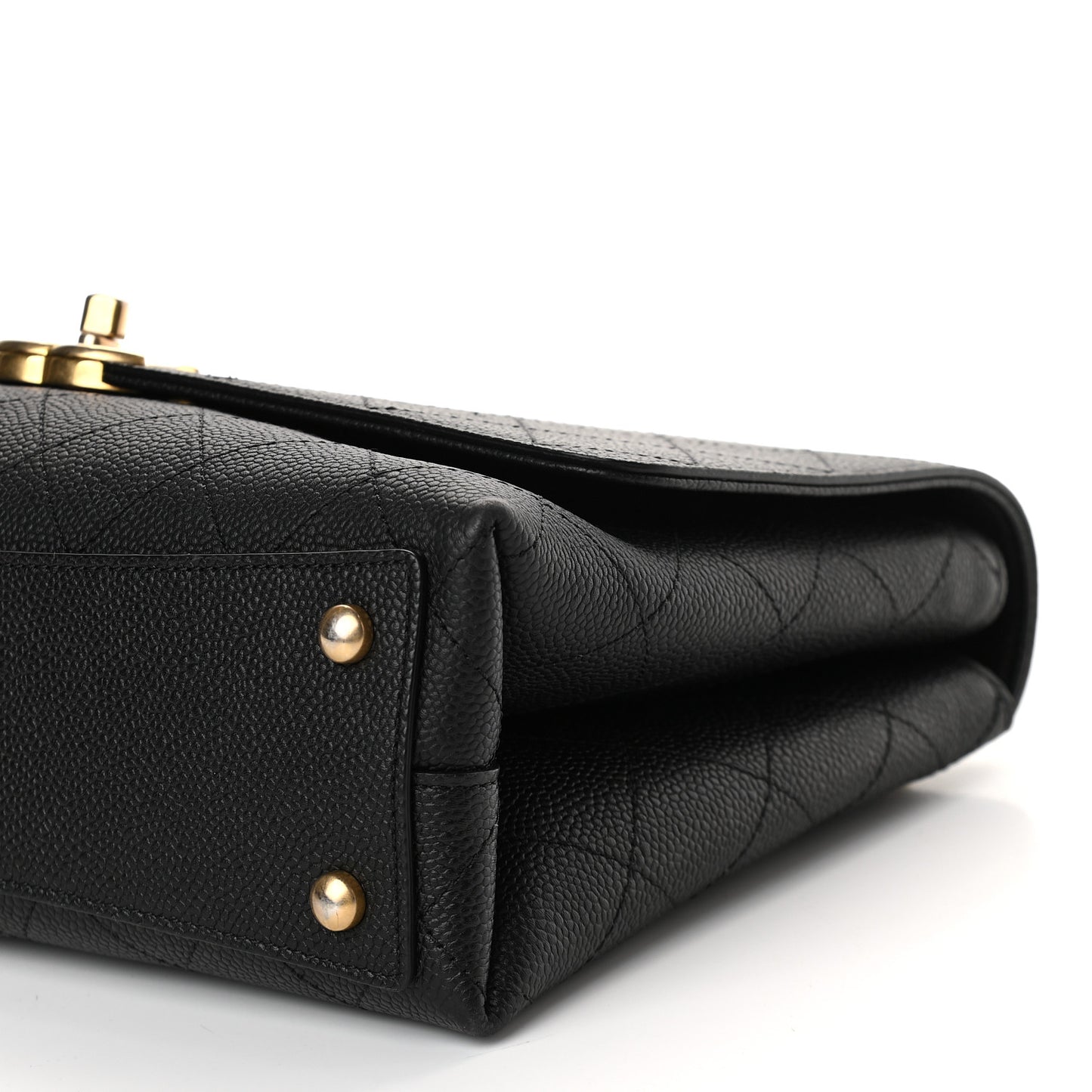 Caviar Stitched Large Flap Black