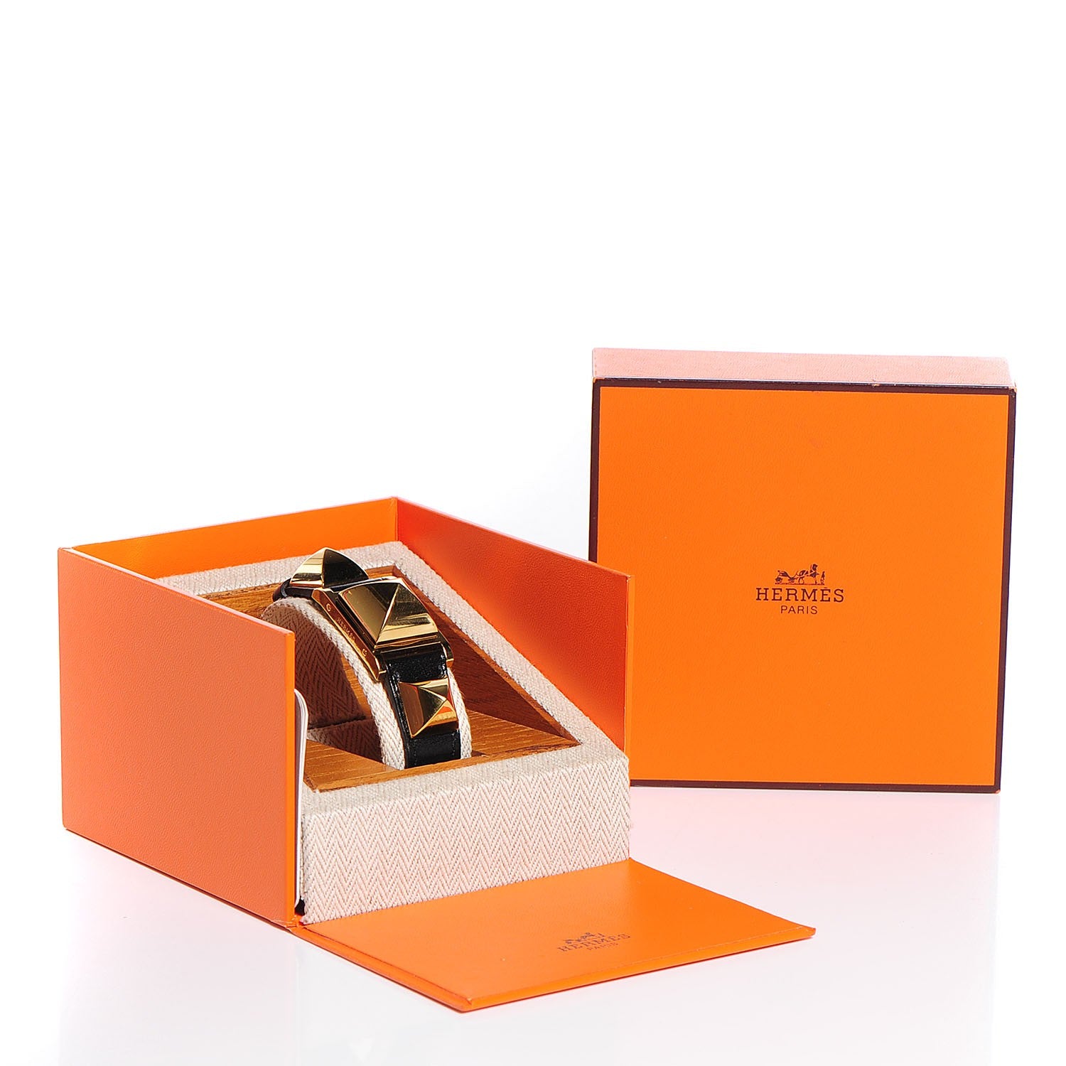 Hermes Stainless Steel Barenia 23mm Medor Quartz Watch Noir 12 of 12