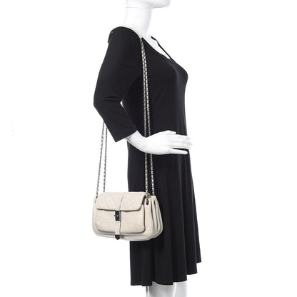 Chanel Lambskin Quilted Accordion Mademoiselle Flap White 2 of 17