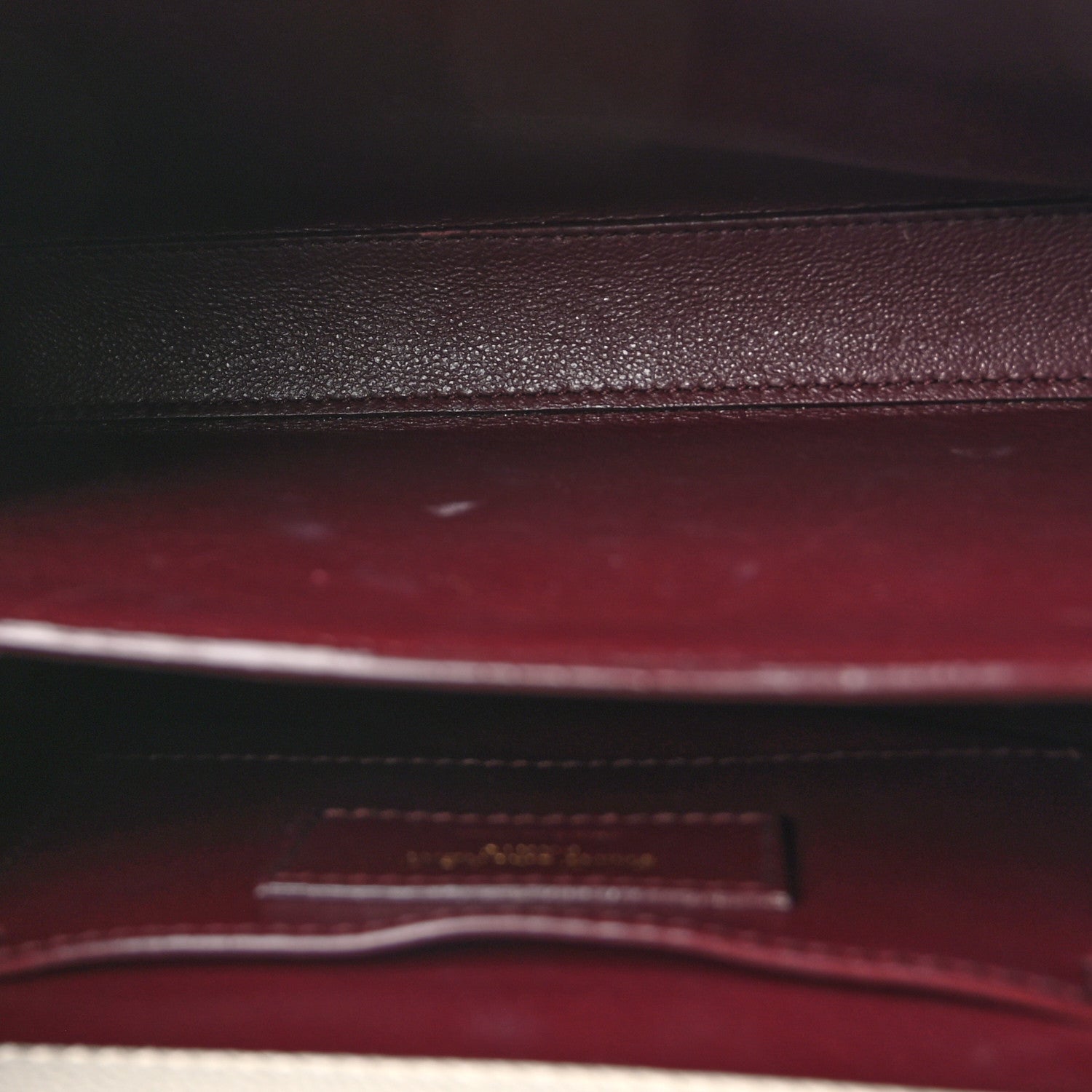 Saint Laurent Grain de Poudre Mini Classic Monogram Cassandra Top Handle Crema Soft 5 of 12