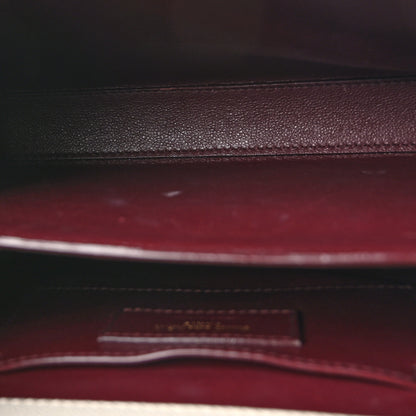 Saint Laurent Grain de Poudre Mini Classic Monogram Cassandra Top Handle Crema Soft 5 of 12