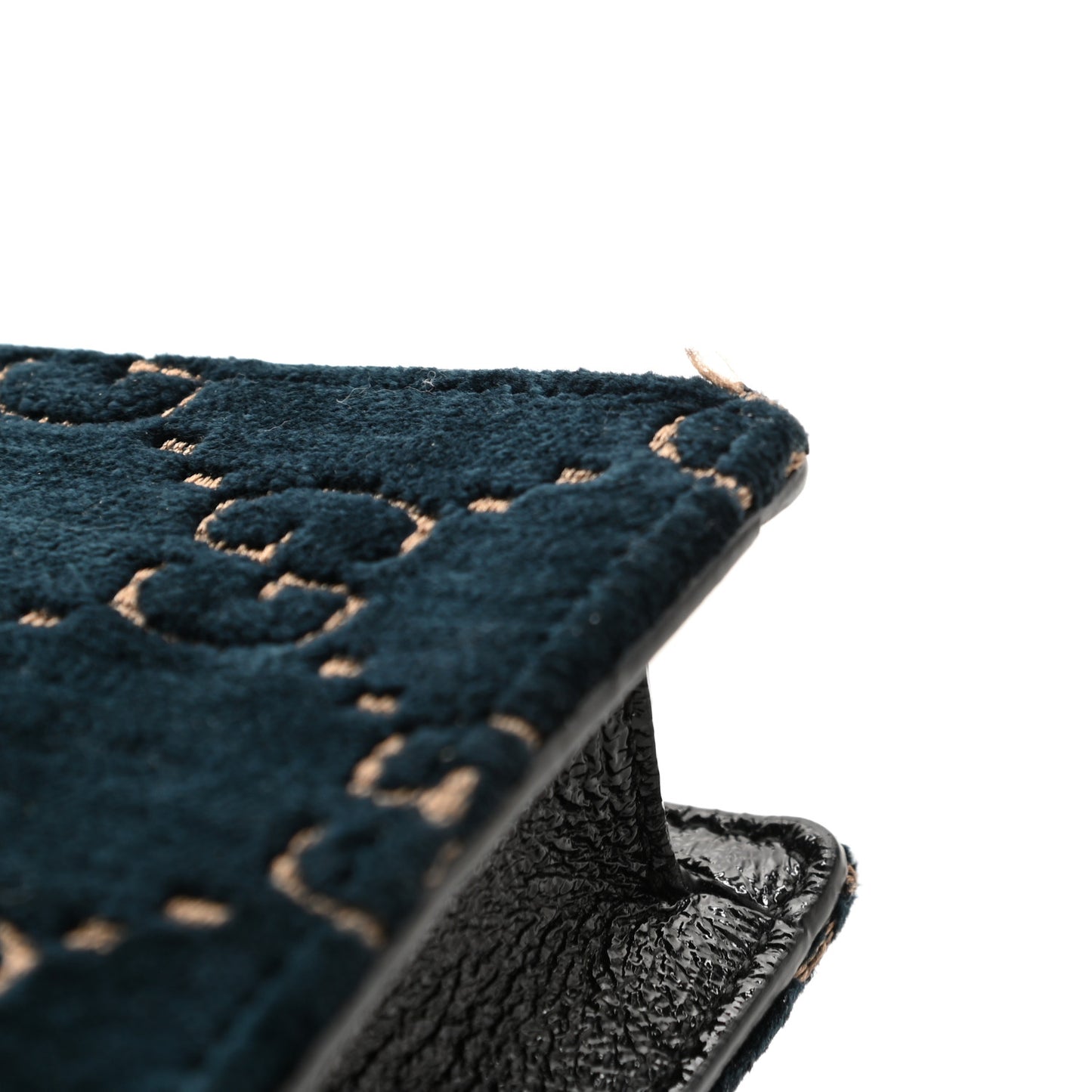 Velvet GG Monogram Super Mini Dionysus Shoulder Bag Blue Beige Black