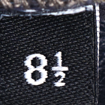 Chanel Lambskin Tweed CC Fingerless Gloves 8.5 Dark Grey Blue Gold 5 of 5