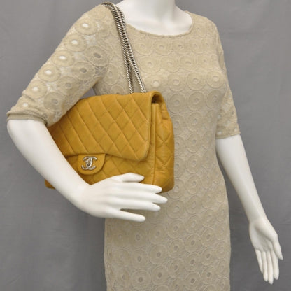 Chanel Glazed Lambskin Jumbo Flap Mango 2 of 13