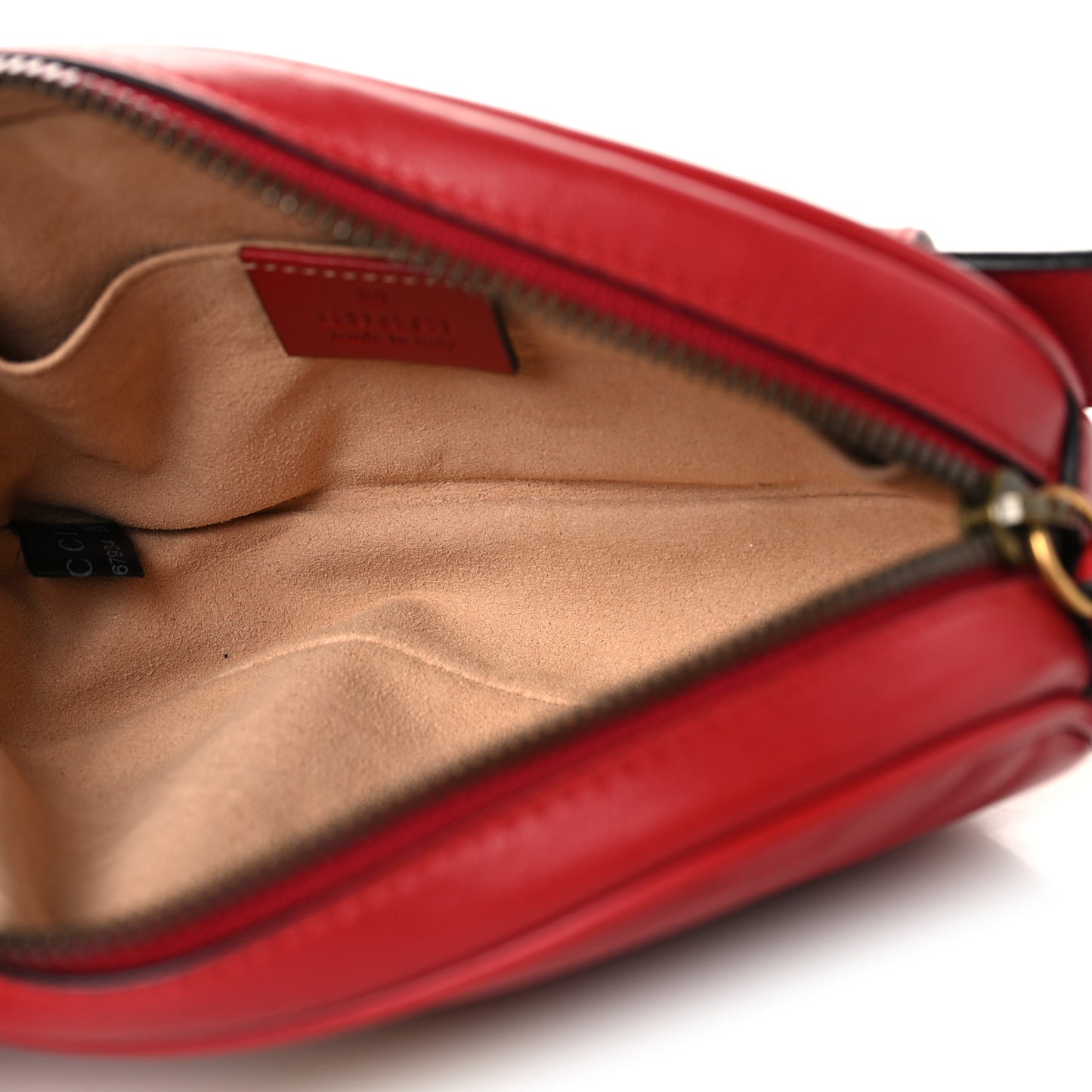 Calfskin Matelasse GG Marmont Belt Bag 95 38 Hibiscus Red