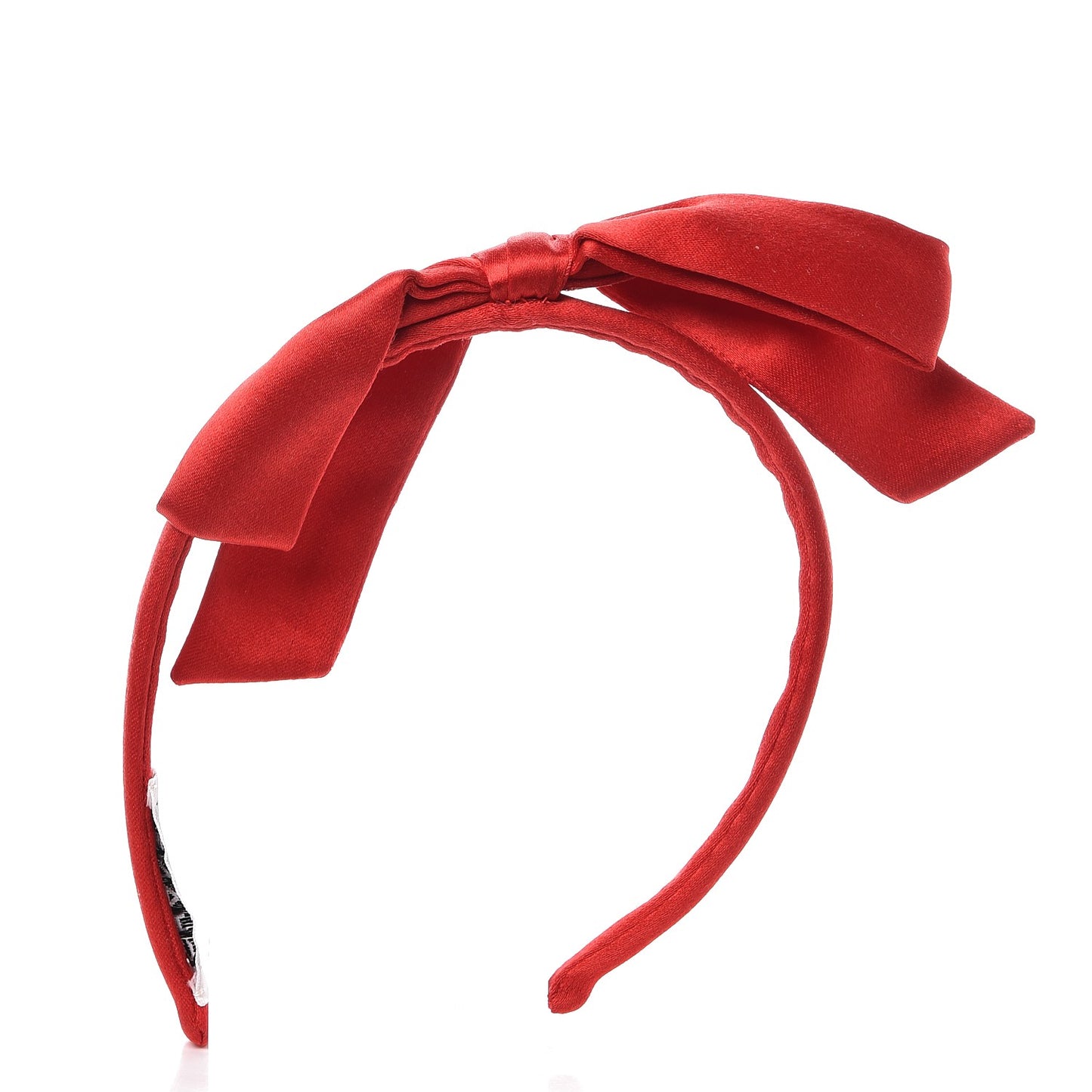 Silk Bow Headband Red