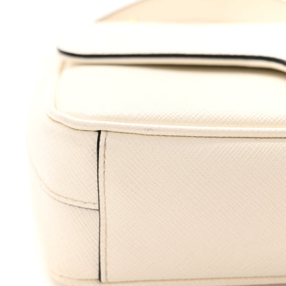 Prada Saffiano Flap Shoulder Bag Talco 10 of 13