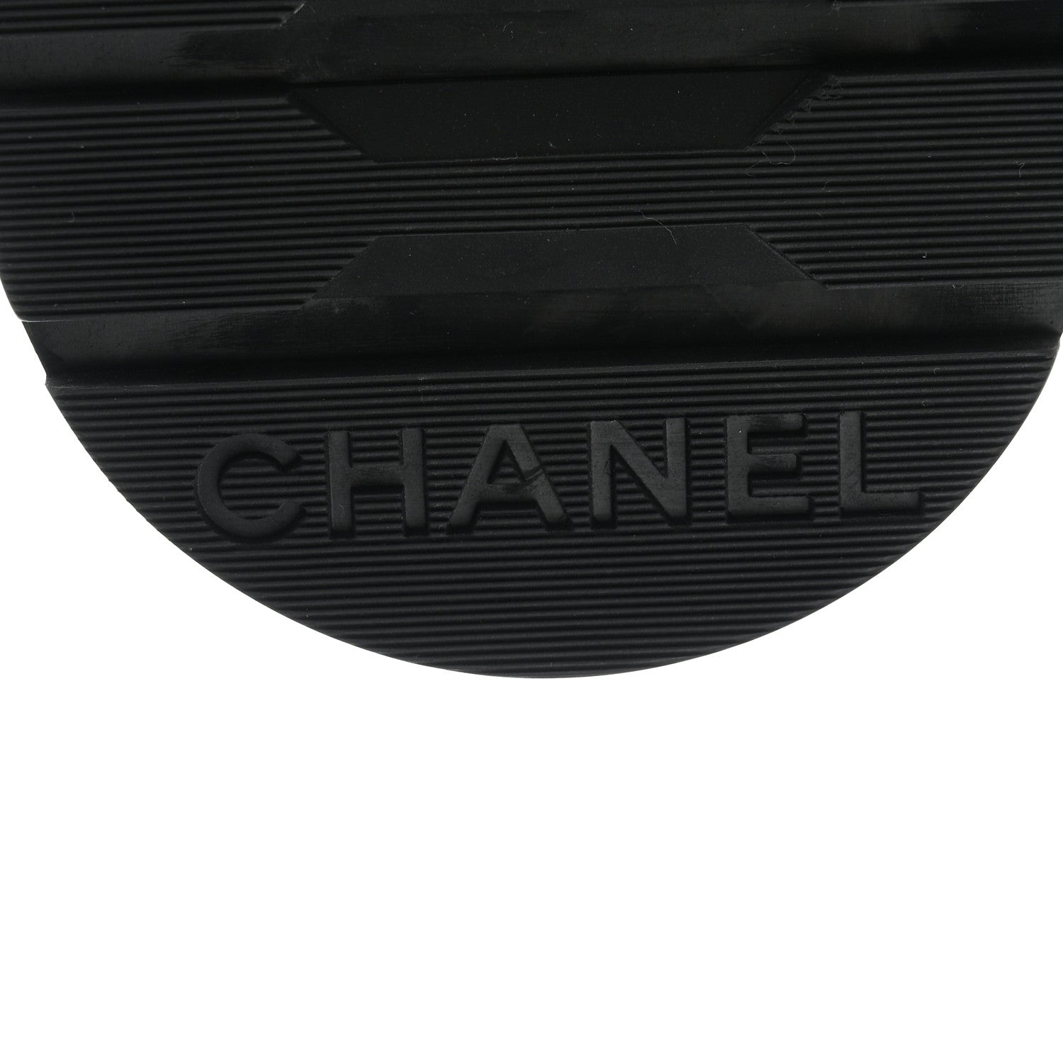 Chanel Tweed Lambskin Quilted Lace Up Combat Boots 41 Black Grey 6 of 9