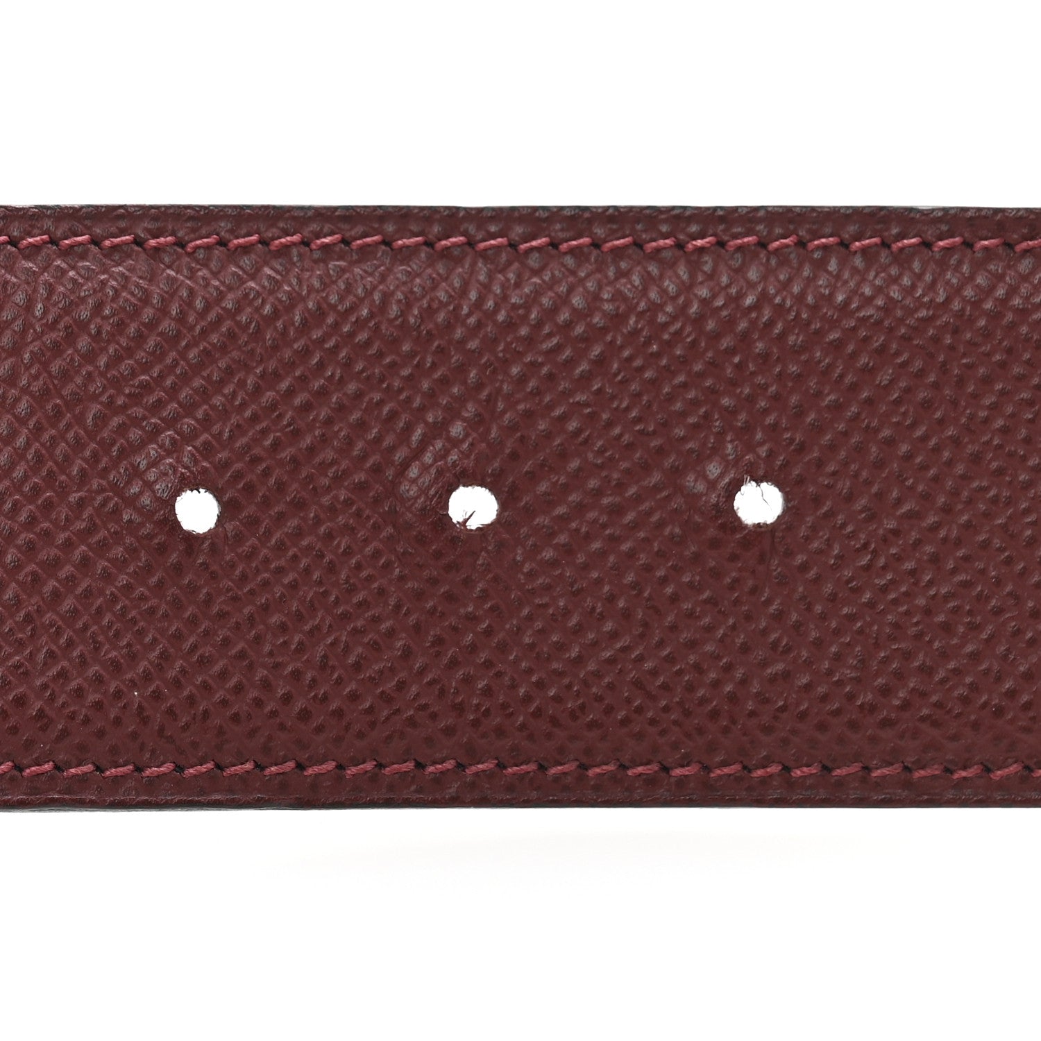 Hermes Epsom Box 42mm Belt Strap 95 38 Black Rouge Grenat 3 of 6