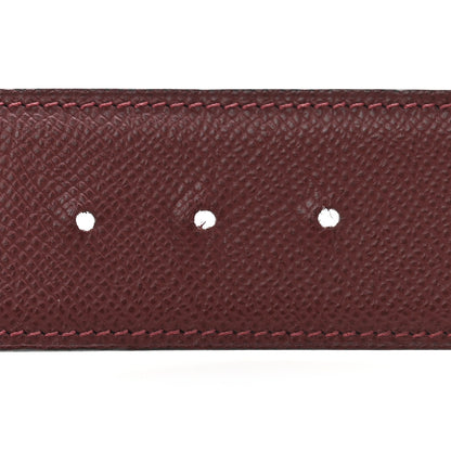 Hermes Epsom Box 42mm Belt Strap 95 38 Black Rouge Grenat 3 of 6