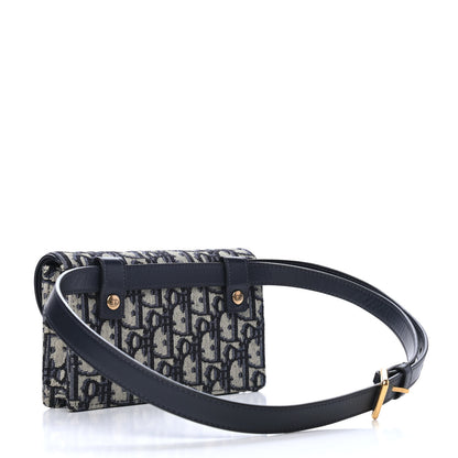 Christian Dior Oblique Saddle Belt Bag Blue 2 of 4