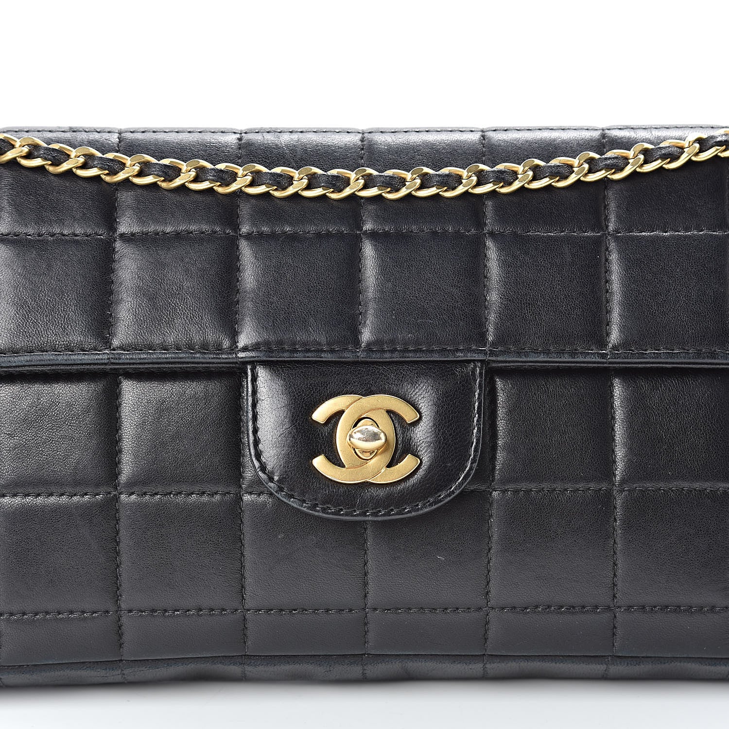 Chanel Lambskin East West Chocolate Bar Flap Black 9 of 17