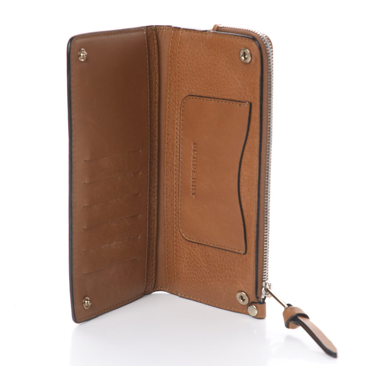 Brit Calfskin Lexi Wallet Saddle Brown