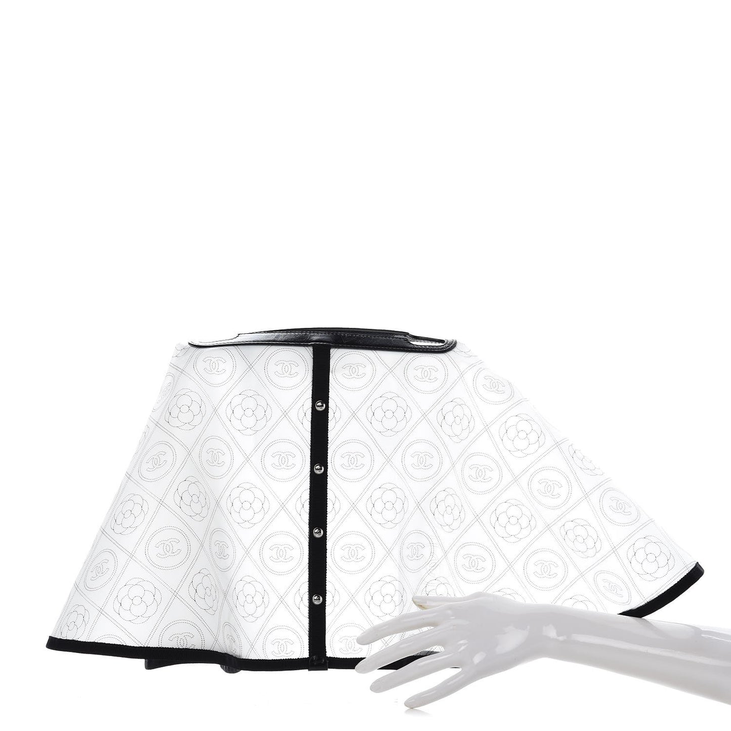 PVC Calfskin Coco Bag Raincoat White Black