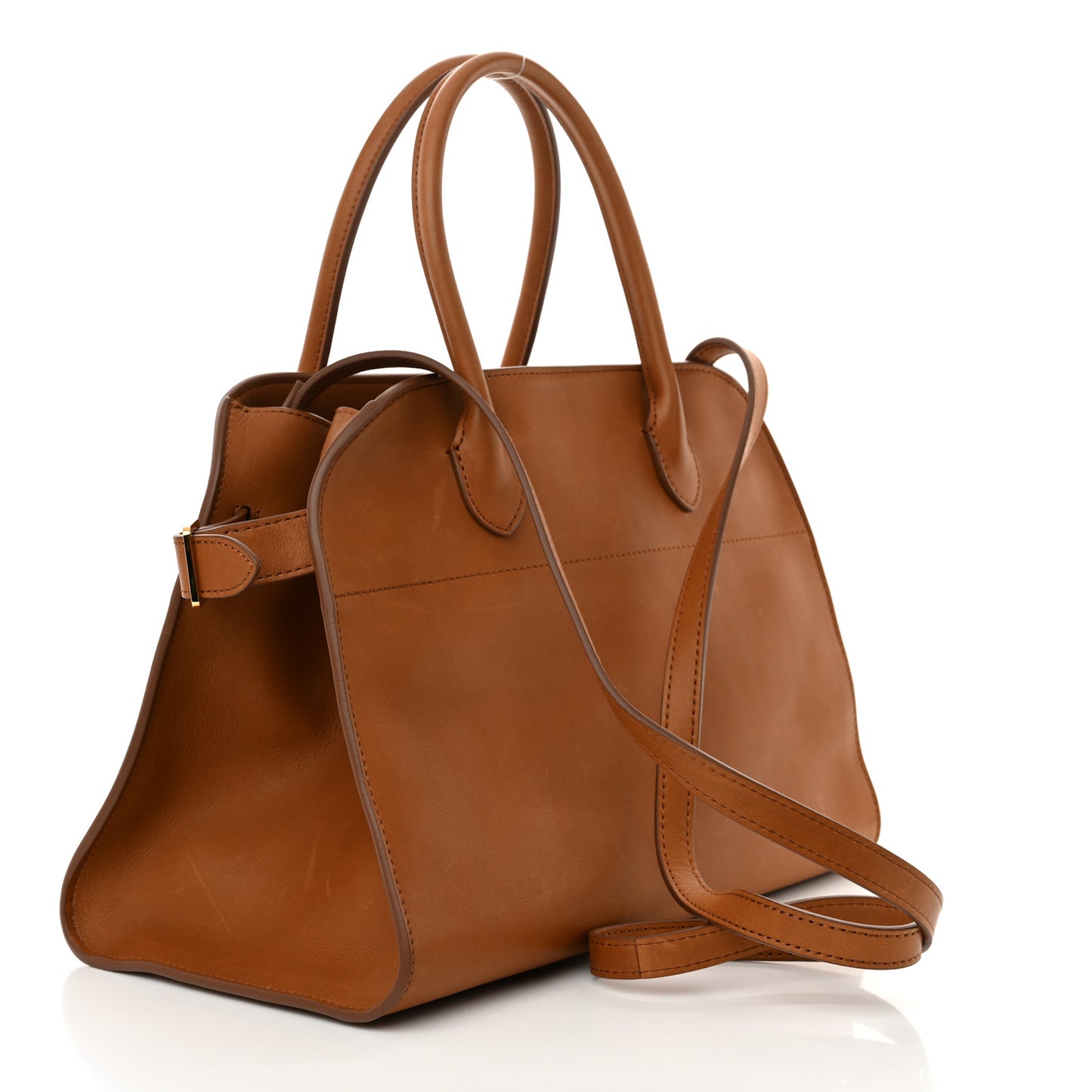 Polished Saddle Calfskin Soft Margaux 12 Cuir