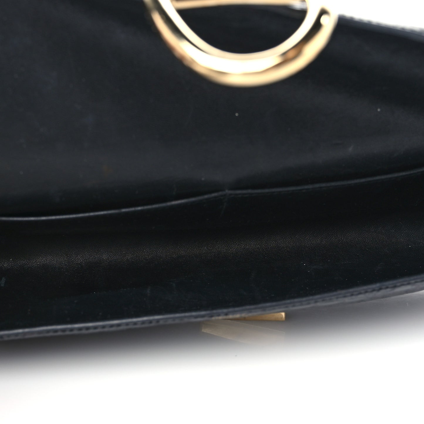 Shiny Niloticus Crocodile Egee Clutch Black