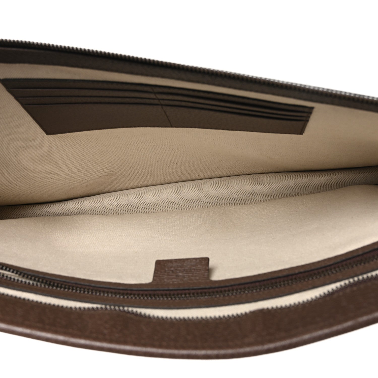 Gucci GG Supreme Monogram Textured Calfskin Web Ophidia Documents Holder Beige Ebony New Acero 5 of 11