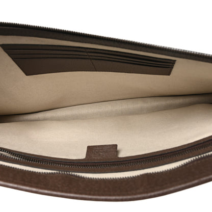 Gucci GG Supreme Monogram Textured Calfskin Web Ophidia Documents Holder Beige Ebony New Acero 5 of 11