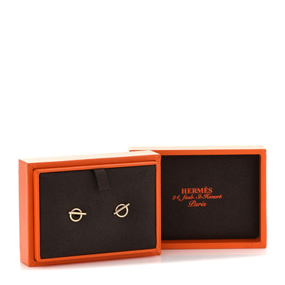 Hermes 18K Rose Gold PM Echappee Earrings 7 of 7