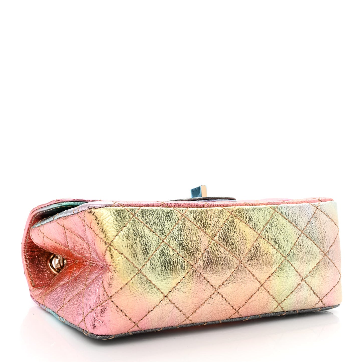 Metallic Goatskin Quilted Mini 2.55 Reissue Flap Multicolor