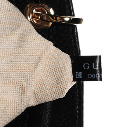 Gucci Canvas Cellarius Calfskin Flora Knight Medium Bamboo Shopper Tote Black 9 of 10