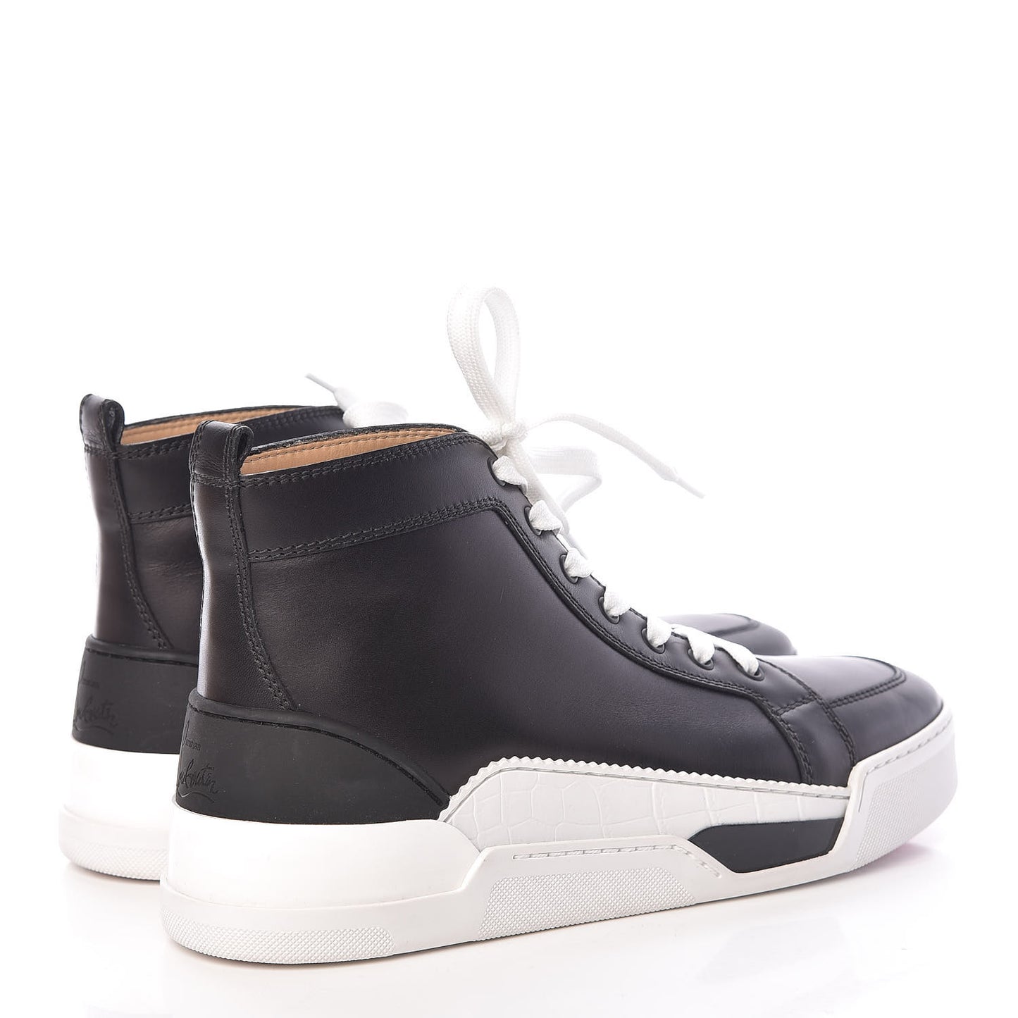 Calfskin Mens Rankick Flat Sneakers 41.5 Black