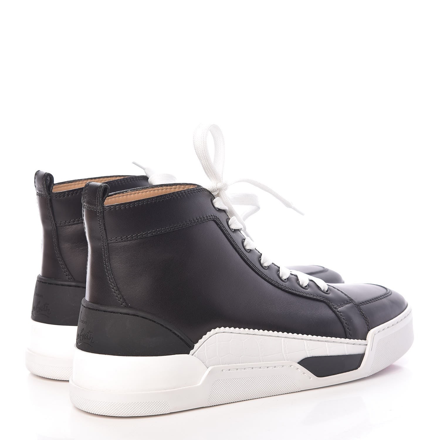 Christian Louboutin Calfskin Mens Rankick Flat Sneakers 41.5 Black 4 of 9