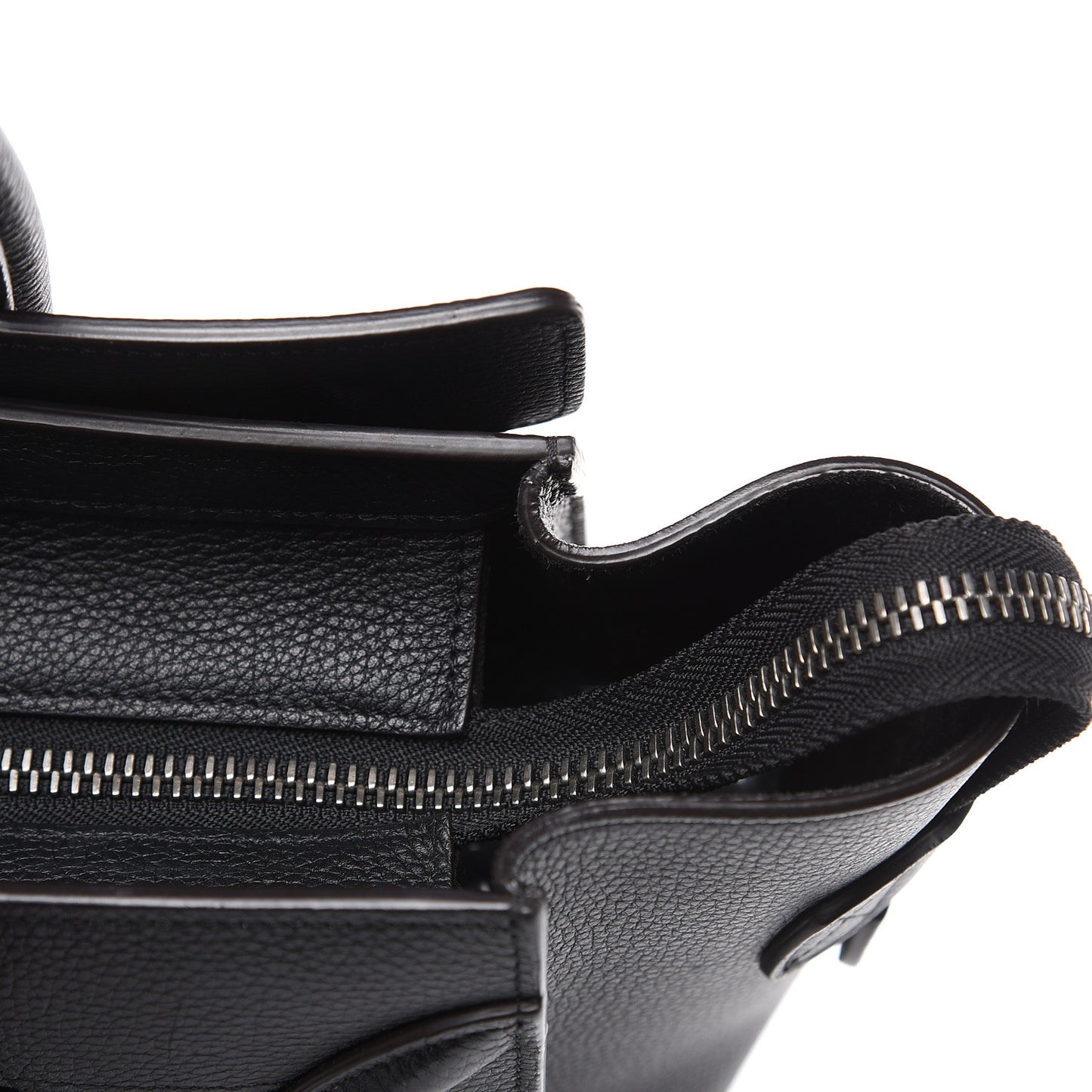 Drummed Calfskin Micro Luggage Black