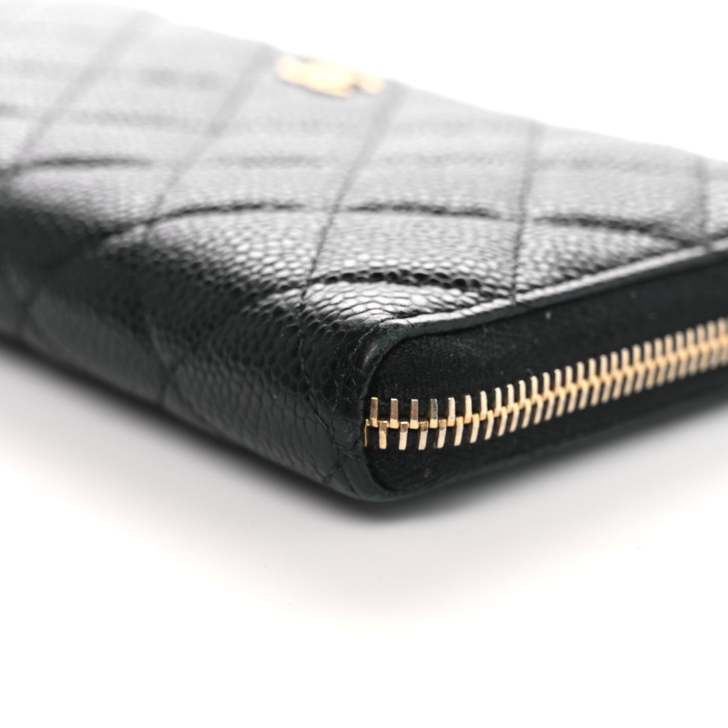 Chanel Caviar Quilted Large Gusset Zip Around Wallet Black 10 of 15