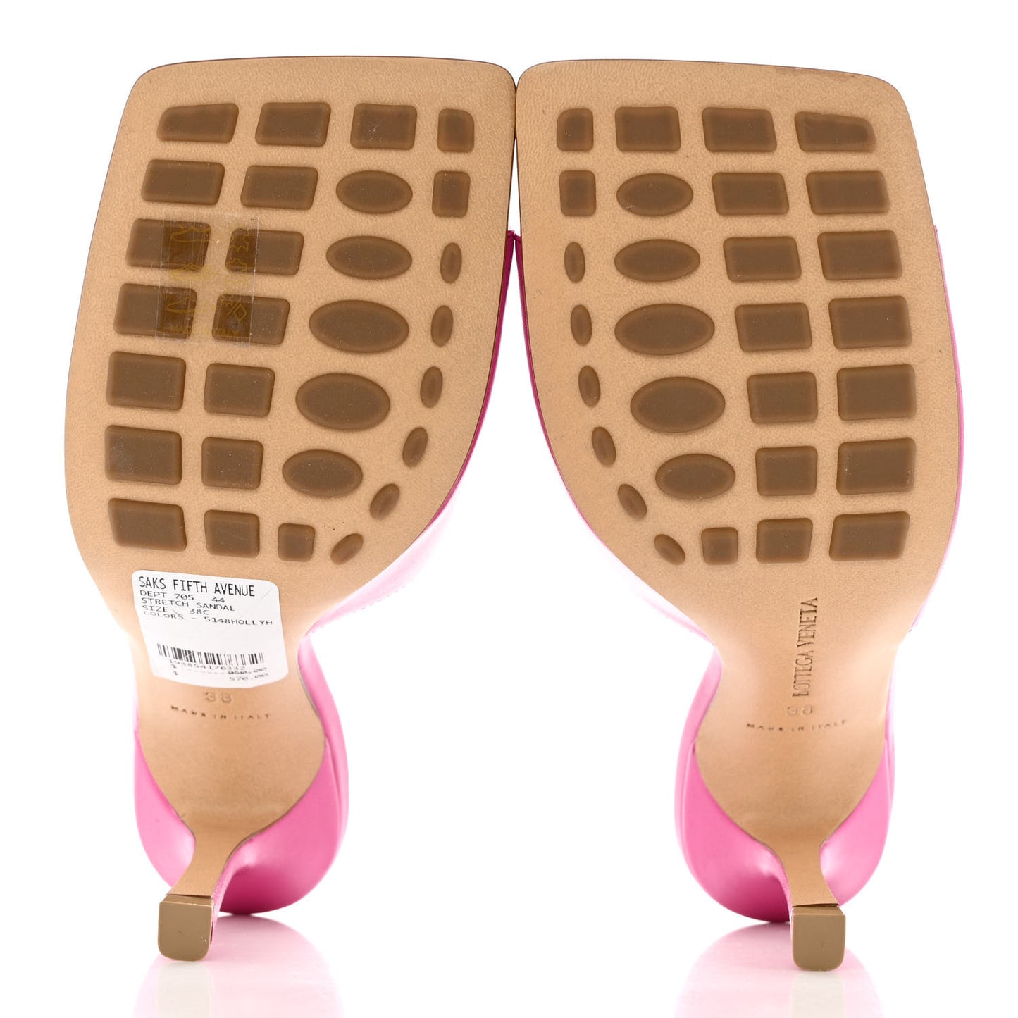 Lambskin Stretch Mule Sandals 38 Hollyhock