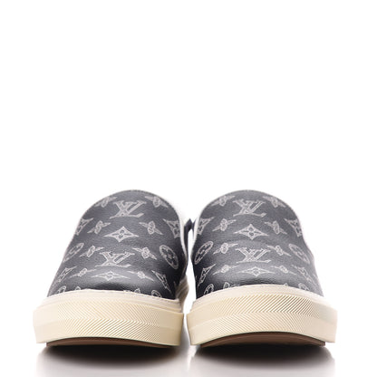 Louis Vuitton Savane Monogram Trocadero Slip On Sneakers 7.5 Encre 2 of 11