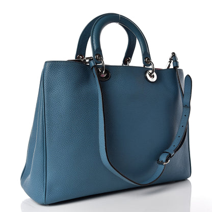 Christian Dior Bullcalf Large Diorissimo Tote Blue 3 of 24