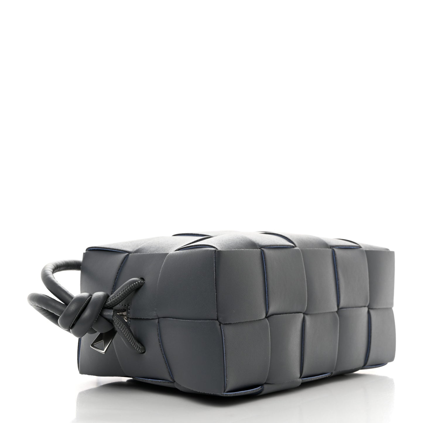 Nappa Maxi Intrecciato Cassette Wristlet Pouch Thunder