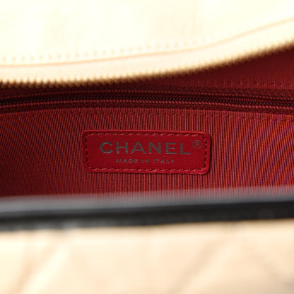 Chanel Aged Calfskin Quilted Medium Gabrielle Hobo Beige Black 8 of 10