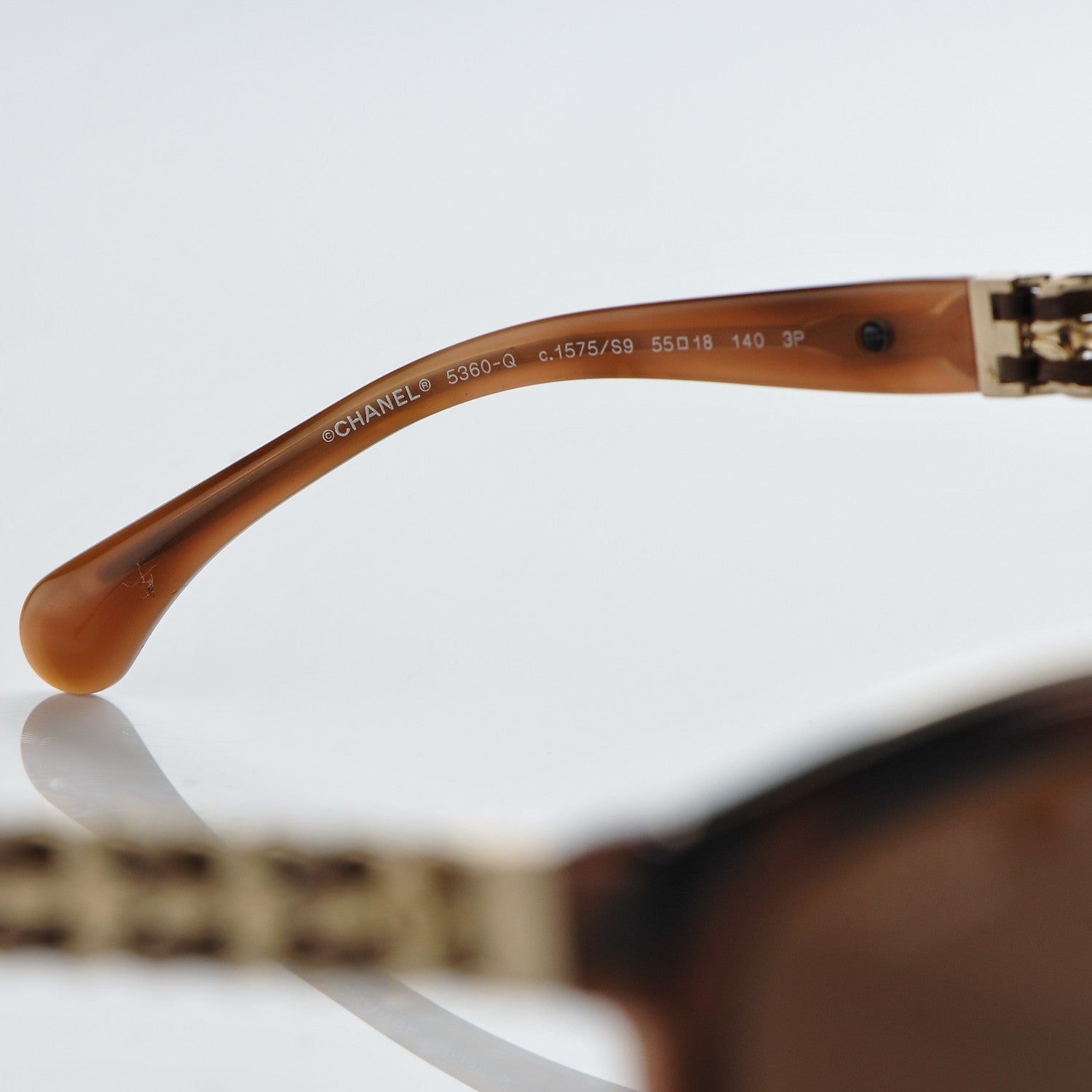 Chanel Square Chain Sunglasses 5360-Q-A Brown 6 of 8