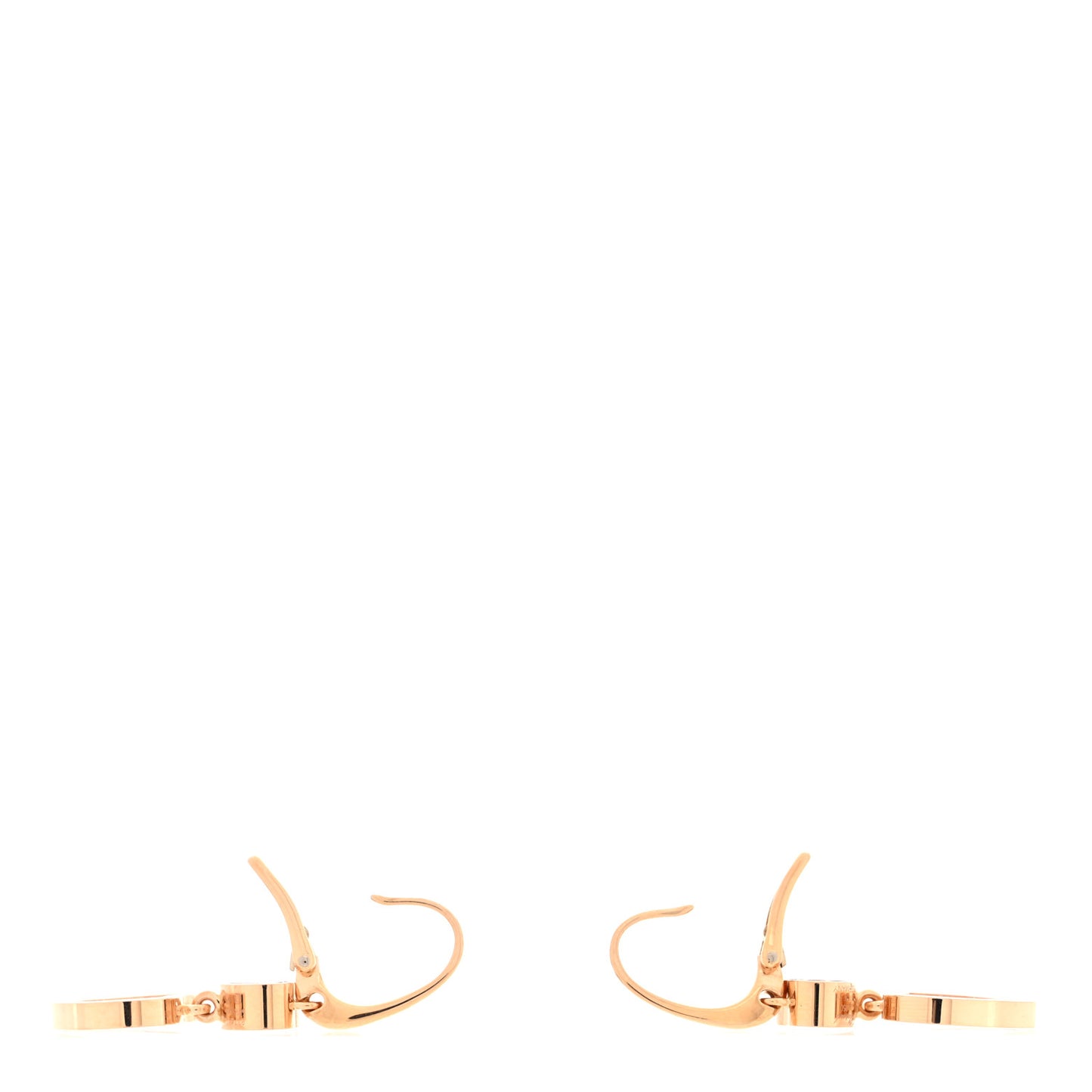 18K Rose Gold Diamond Pink Opal Floating Happy Diamonds Hearts Earrings