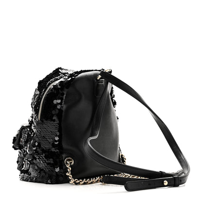 Chanel Sequin Lambskin CC Backpack Black 3 of 11