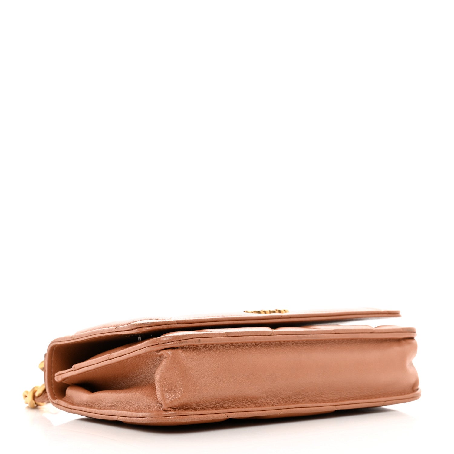 Chanel Lambskin Quilted Chanel 19 Wallet On Chain WOC Brown 4 of 14