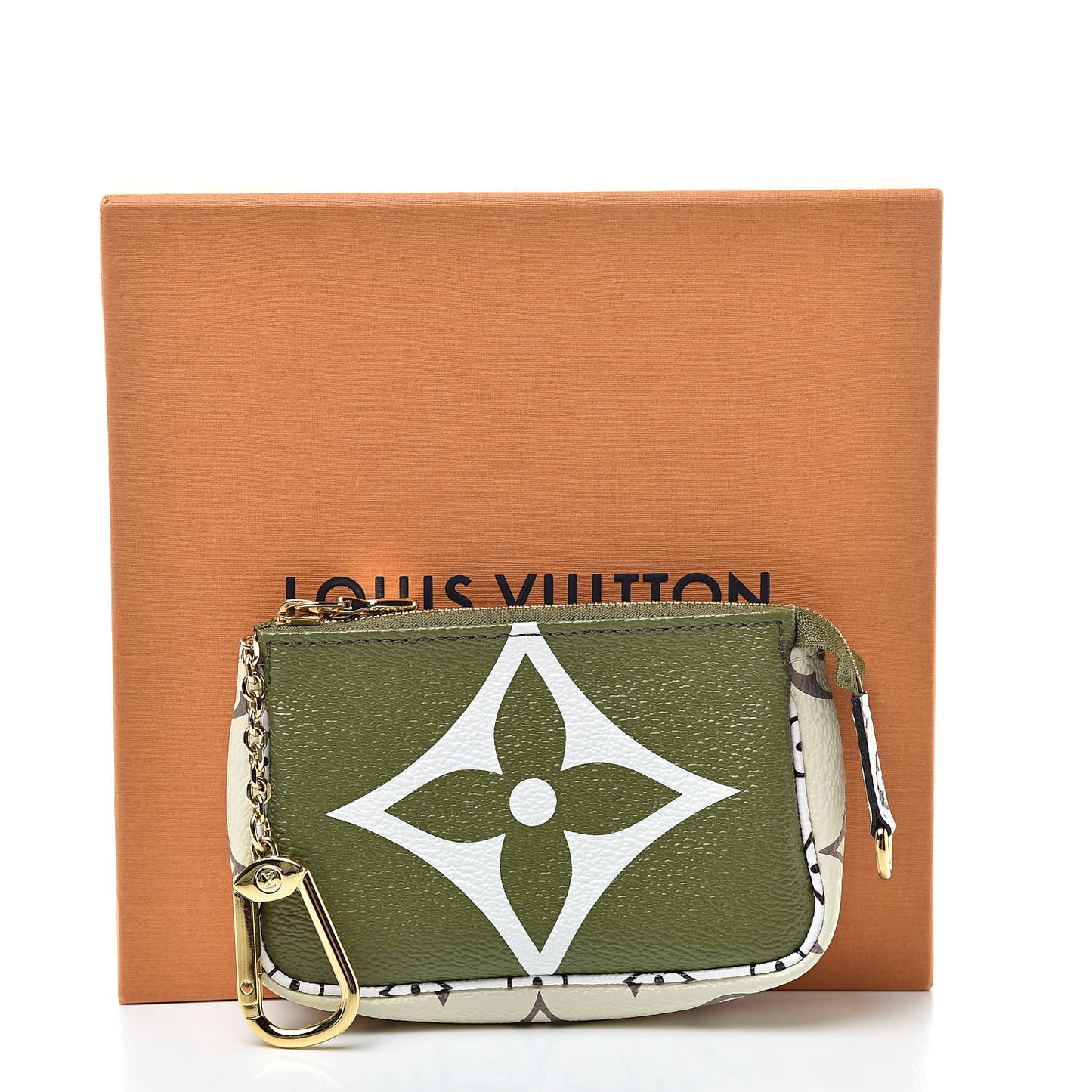 Monogram Giant Micro Pochette Accessories Kaki White