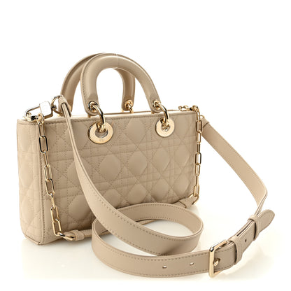 Christian Dior Lambskin Cannage Medium Lady D-Joy Sand 3 of 10